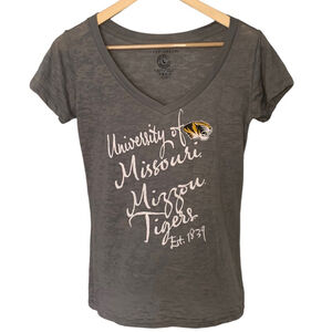 STEP AHEAD UNIVERSITY OF MISSOURI Mizzou‎ Tigers Short Sleeve Shirt Women Large